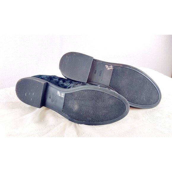 Black Velvet Bootie by Toms Pull-On Chelsea Ankle Boots Flat Slip Resistant Sz8W - Picture 6 of 11